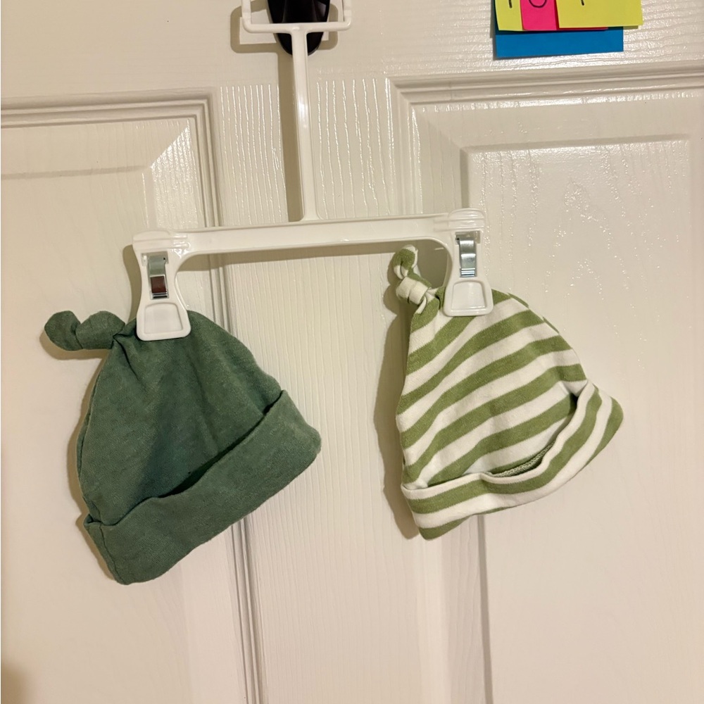 Organic Cotton Knotted Baby Beanie Set